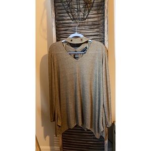 Grommet neck ribbed top